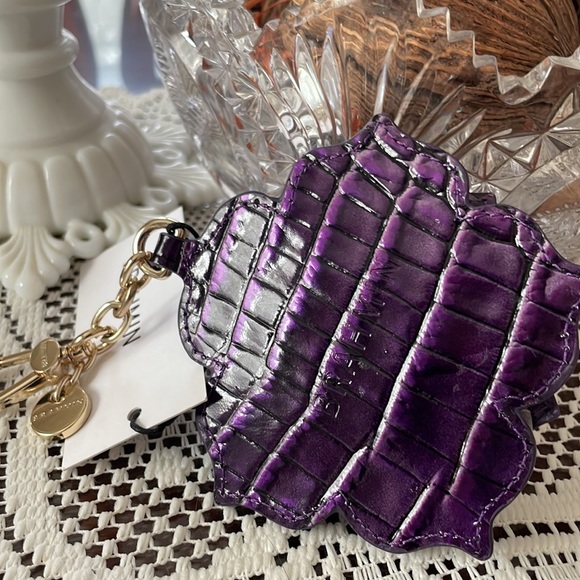 BRAHMIN ULTRAVIOLET UV PURPLE MAGNOLIA OMBRE MELBOURNE KEY FOB TASSEL BAG CHARM - Picture 4 of 5